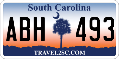 SC license plate ABH493