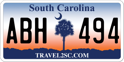 SC license plate ABH494