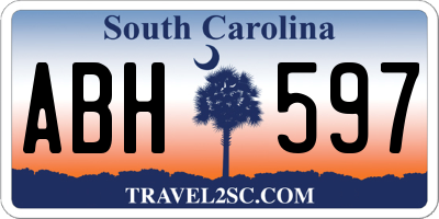 SC license plate ABH597