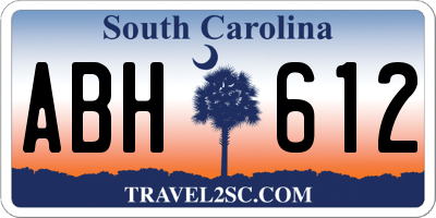 SC license plate ABH612