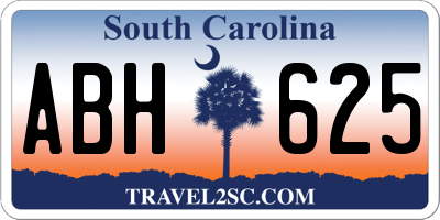 SC license plate ABH625