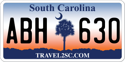 SC license plate ABH630