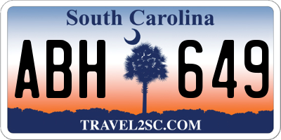 SC license plate ABH649