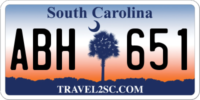 SC license plate ABH651