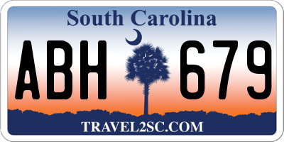 SC license plate ABH679