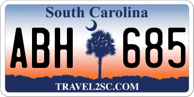 SC license plate ABH685