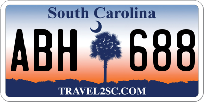 SC license plate ABH688