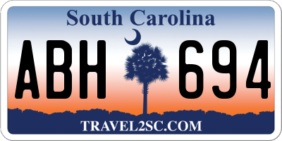 SC license plate ABH694