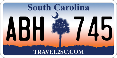 SC license plate ABH745