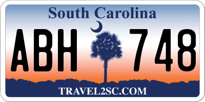 SC license plate ABH748