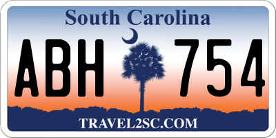 SC license plate ABH754