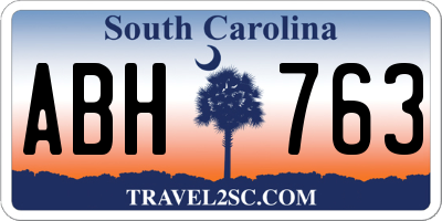 SC license plate ABH763