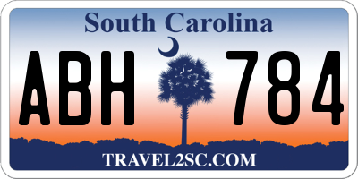 SC license plate ABH784
