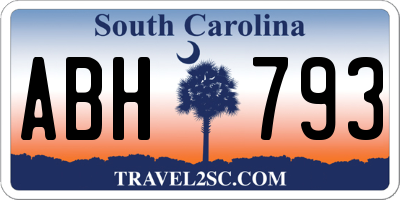 SC license plate ABH793