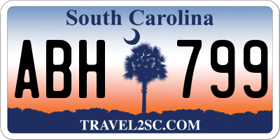 SC license plate ABH799