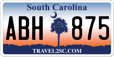 SC license plate ABH875