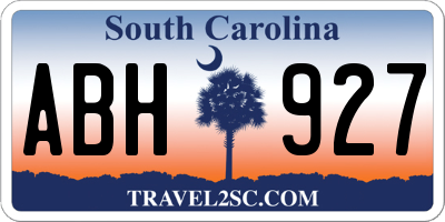 SC license plate ABH927