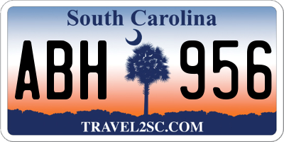 SC license plate ABH956