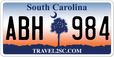 SC license plate ABH984