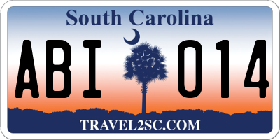 SC license plate ABI014