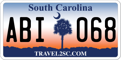 SC license plate ABI068
