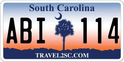 SC license plate ABI114