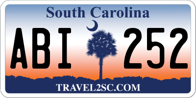 SC license plate ABI252