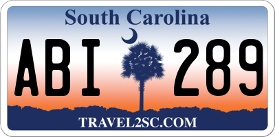 SC license plate ABI289