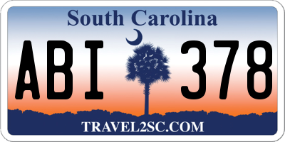 SC license plate ABI378