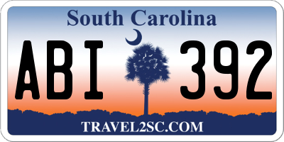SC license plate ABI392