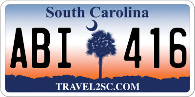 SC license plate ABI416