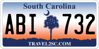 SC license plate ABI732