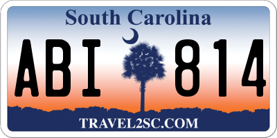 SC license plate ABI814