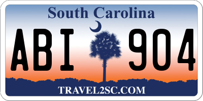 SC license plate ABI904