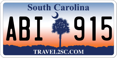 SC license plate ABI915