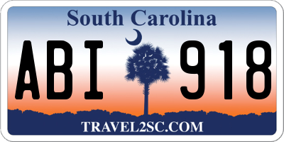 SC license plate ABI918