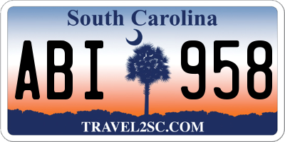 SC license plate ABI958