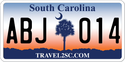 SC license plate ABJ014