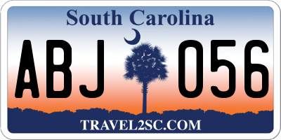 SC license plate ABJ056