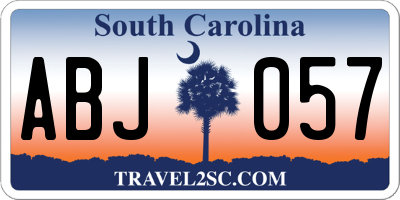 SC license plate ABJ057