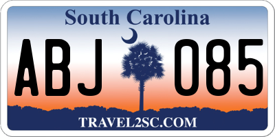 SC license plate ABJ085