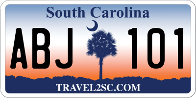 SC license plate ABJ101