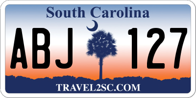 SC license plate ABJ127