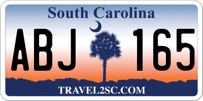 SC license plate ABJ165