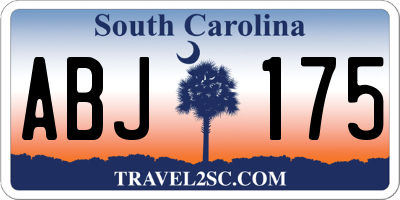 SC license plate ABJ175