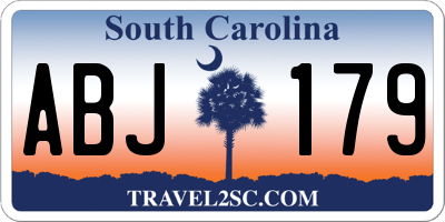 SC license plate ABJ179