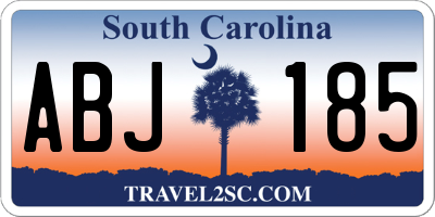 SC license plate ABJ185