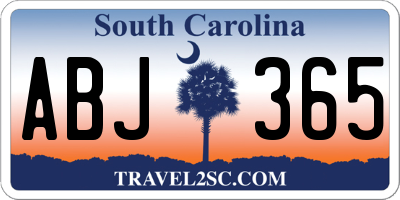 SC license plate ABJ365
