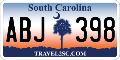 SC license plate ABJ398