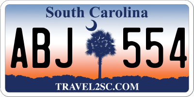 SC license plate ABJ554